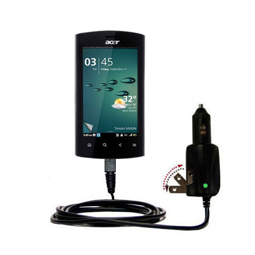 Car & Home 2 in 1 Charger compatible with the Acer Liquid Metal