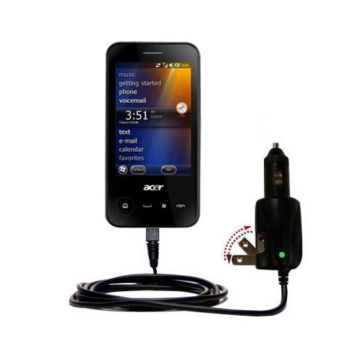 Car & Home 2 in 1 Charger compatible with the Acer NeoTouch P400 P300