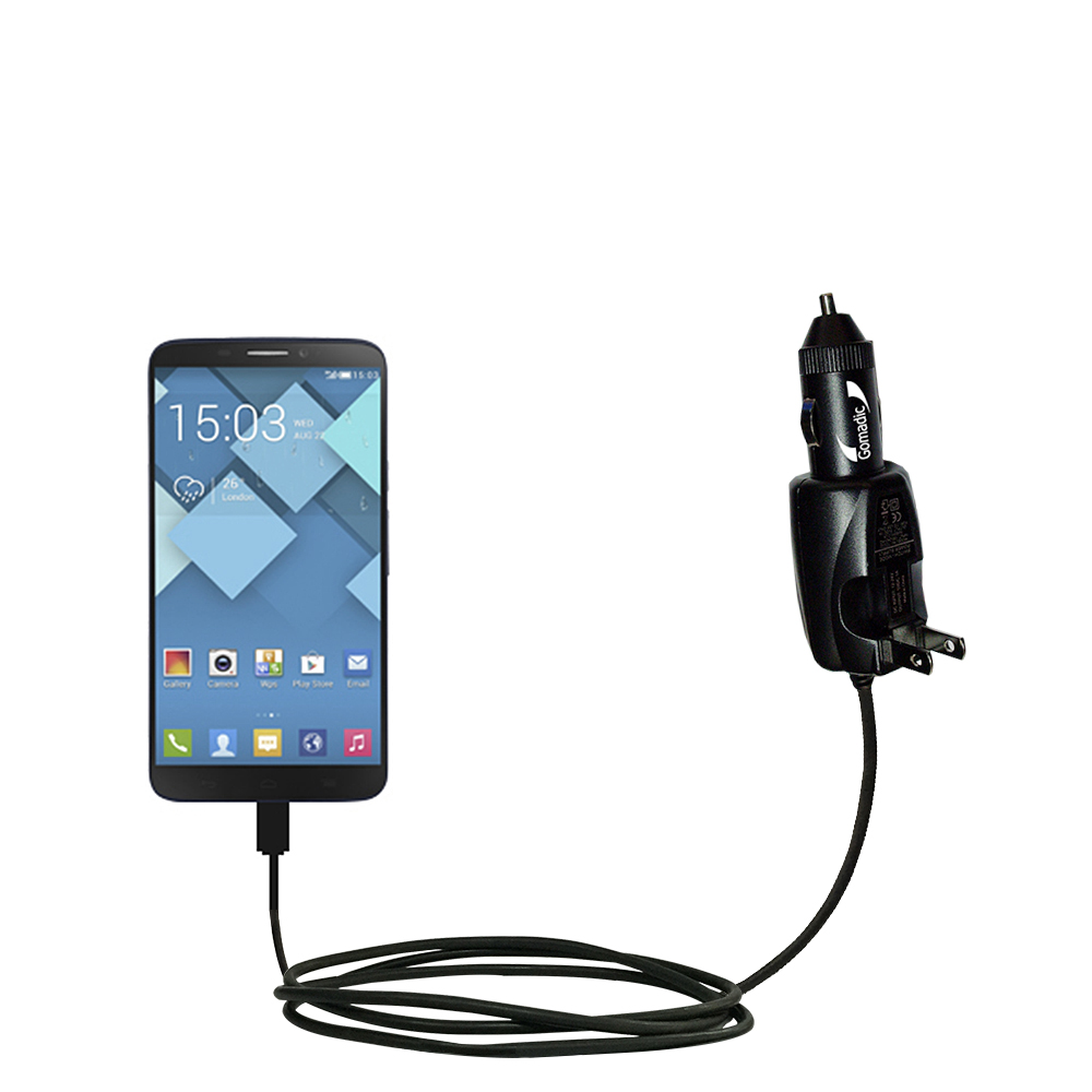 Car & Home 2 in 1 Charger compatible with the Alcatel One Touch Hero