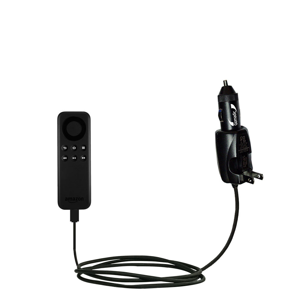 Intelligent Dual Purpose DC Vehicle and AC Home Wall Charger suitable for the Amazon Kindle Fire Stick - Two critical functions, one unique charger - Uses Gomadic Brand TipExchange Technology