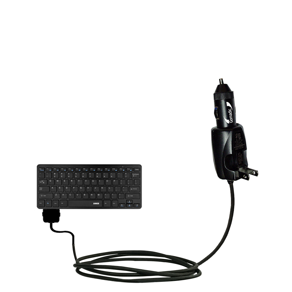 Car & Home 2 in 1 Charger compatible with the Anker Mini keyboard