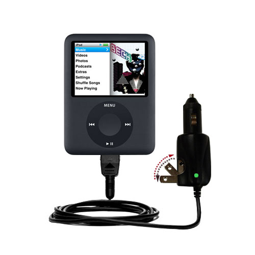 Car & Home 2 in 1 Charger compatible with the Apple Nano Video Gen 3