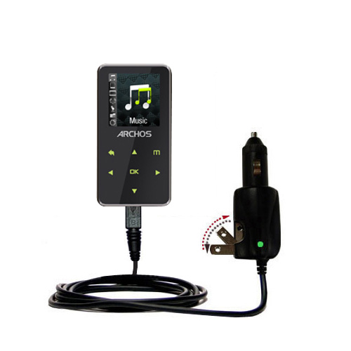 Car & Home 2 in 1 Charger compatible with the Archos 15 15b Vision A15VS