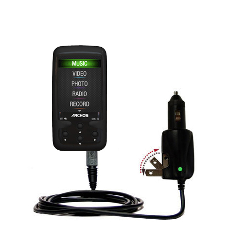 Car & Home 2 in 1 Charger compatible with the Archos 24 Vision AV24VB