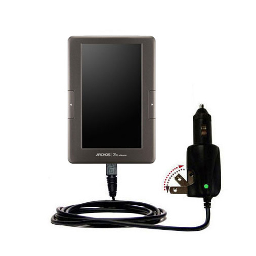 Car & Home 2 in 1 Charger compatible with the Archos 70 eReader