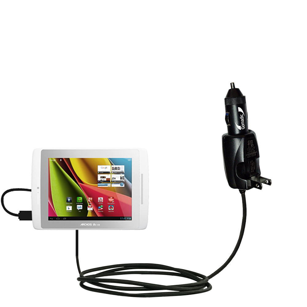 Car & Home 2 in 1 Charger compatible with the Archos 80 XS Gen 10