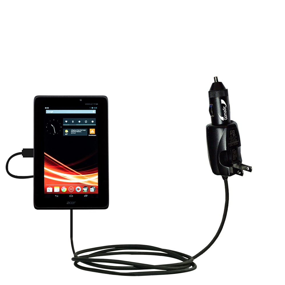 Car & Home 2 in 1 Charger compatible with the Asus Iconia Tab A110