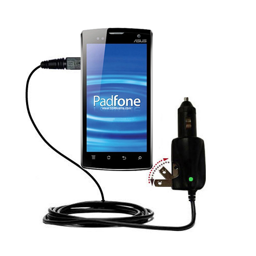 Car & Home 2 in 1 Charger compatible with the Asus PadFone
