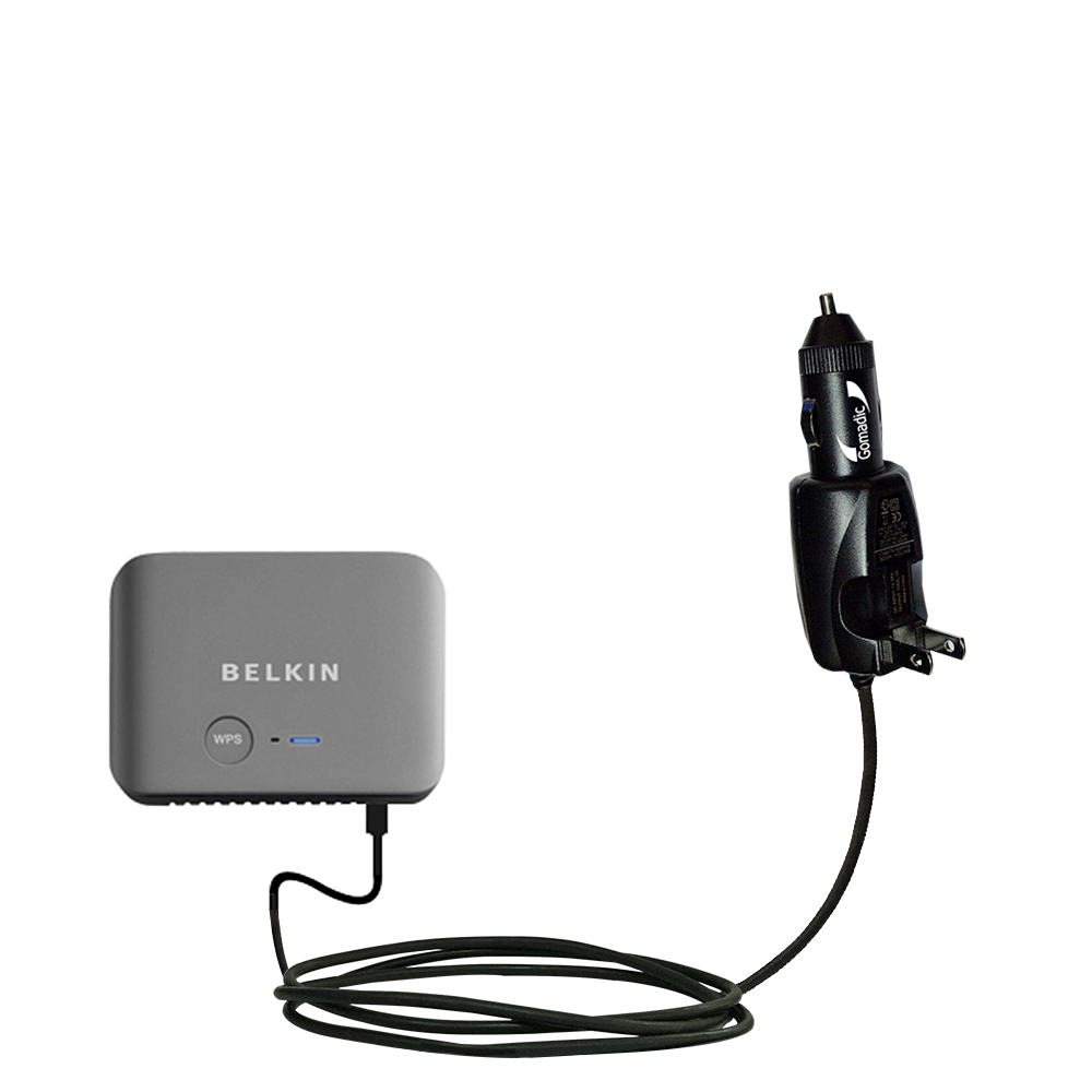 Car & Home 2 in 1 Charger compatible with the Belkin F9K1107 Travel Router