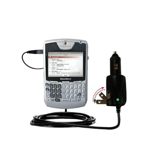 Car & Home 2 in 1 Charger compatible with the Blackberry 8707v