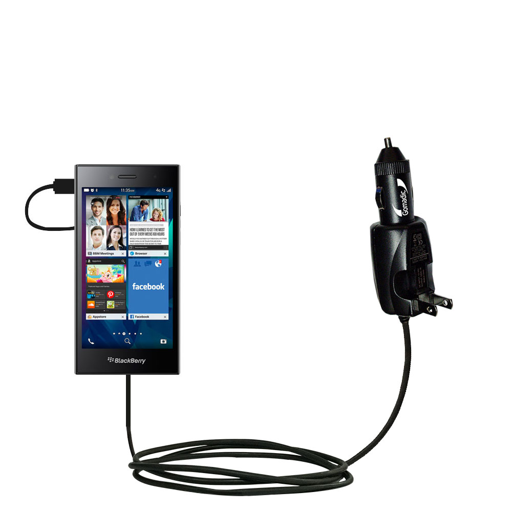 Car & Home 2 in 1 Charger compatible with the Blackberry Leap