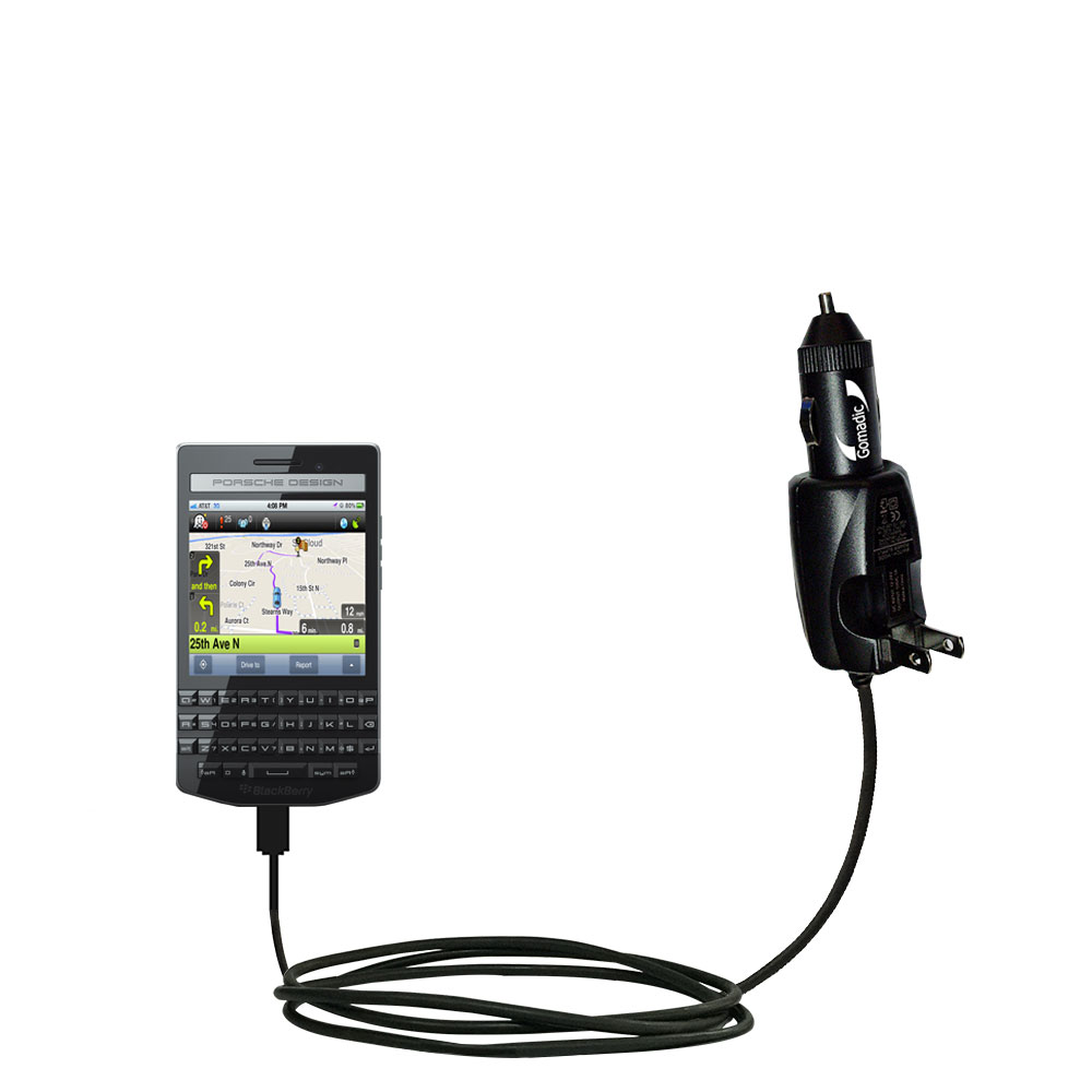 Car & Home 2 in 1 Charger compatible with the Blackberry Porche Design P9983