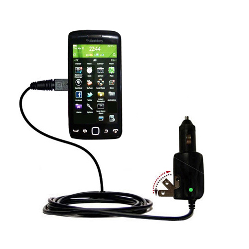 Intelligent Dual Purpose DC Vehicle and AC Home Wall Charger suitable for the Blackberry Touch - Two critical functions; one unique charger - Uses Gomadic Brand TipExchange Technology