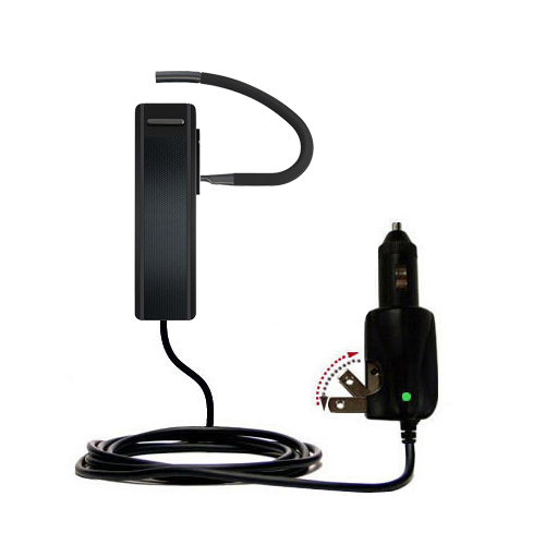 Intelligent Dual Purpose DC Vehicle and AC Home Wall Charger suitable for the BlueAnt Q2 Smart Bluetooth - Two critical functions; one unique charger - Uses Gomadic Brand TipExchange Technology