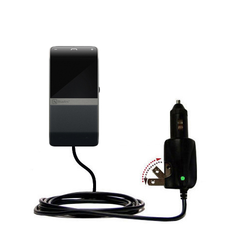 Intelligent Dual Purpose DC Vehicle and AC Home Wall Charger suitable for the BlueAnt S4 True Handsfree - Two critical functions; one unique charger - Uses Gomadic Brand TipExchange Technology