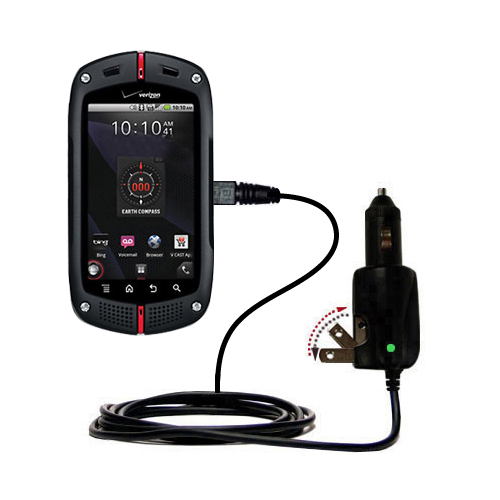 Car & Home 2 in 1 Charger compatible with the Casio GzOne Commando