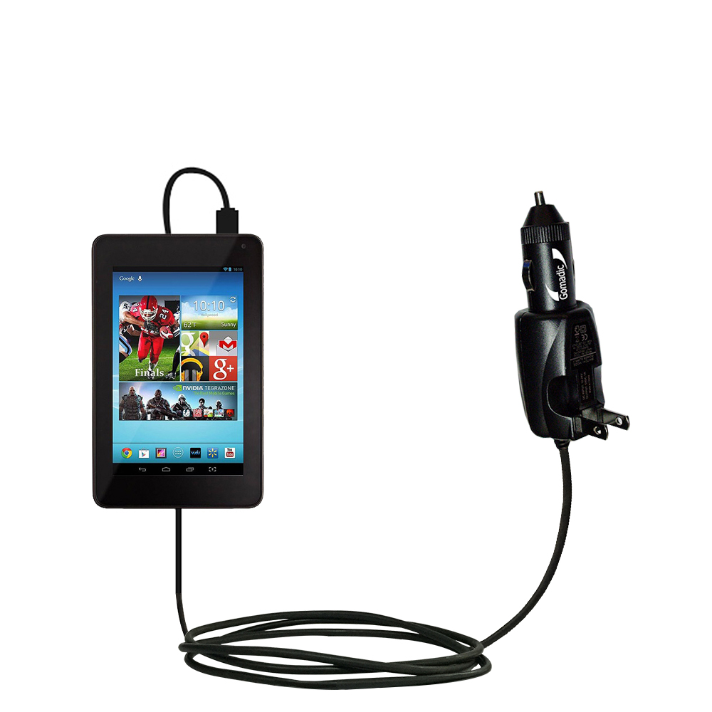 Car & Home 2 in 1 Charger compatible with the Chromo Inc Noria 7 Android KA-X15