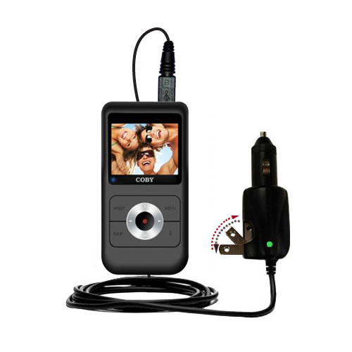 Car & Home 2 in 1 Charger compatible with the Coby CAM4505 SNAPP Camcorder