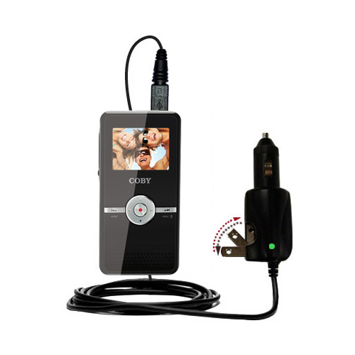 Car & Home 2 in 1 Charger compatible with the Coby CAM5000 SNAPP Camcorder