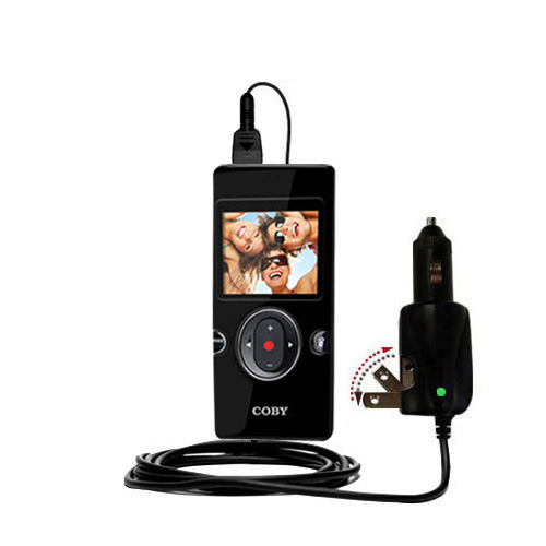 Car & Home 2 in 1 Charger compatible with the Coby CAM5002 SNAPP Camcorder