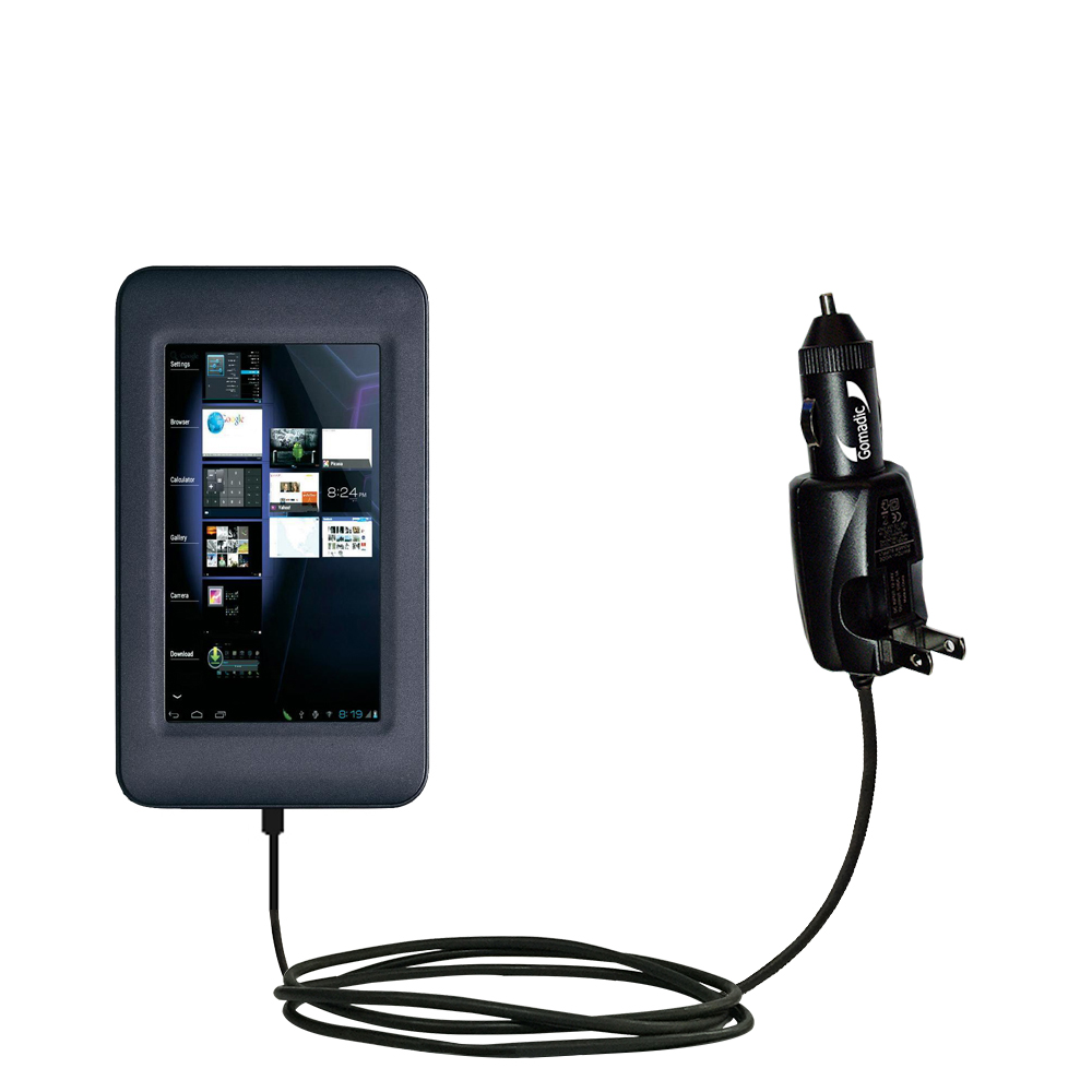 Car & Home 2 in 1 Charger compatible with the Coby KYROS MID4331