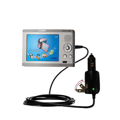 Car & Home 2 in 1 Charger compatible with the Coby PMP-3522