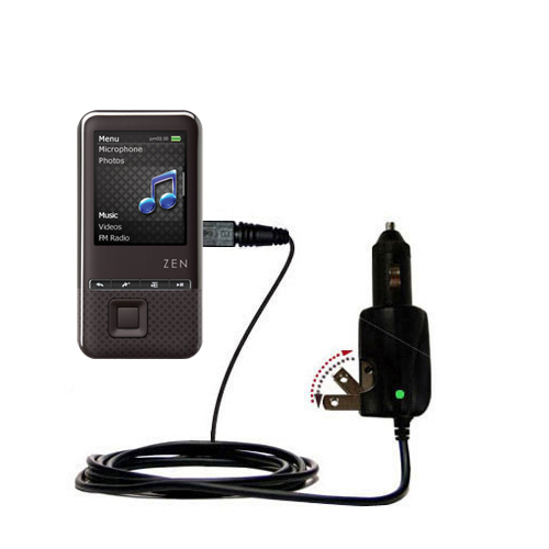 Car & Home 2 in 1 Charger compatible with the Creative Zen Style 300