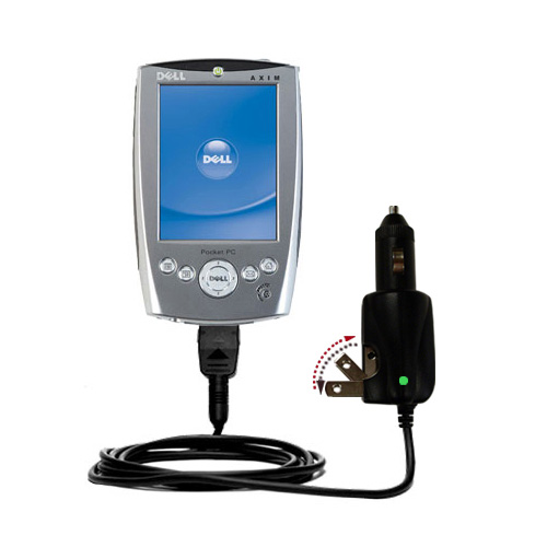 Car & Home 2 in 1 Charger compatible with the Dell Axim x5