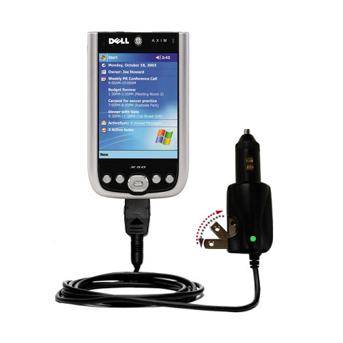 Car & Home 2 in 1 Charger compatible with the Dell Axim X50 X50v