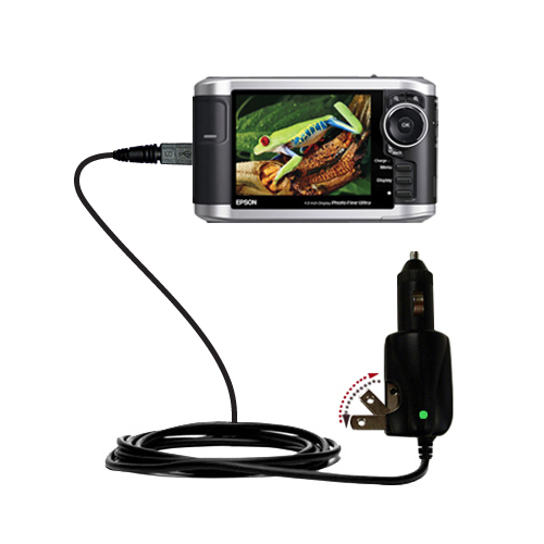 Car & Home 2 in 1 Charger compatible with the Epson P-3000 Multimedia Photo Viewer