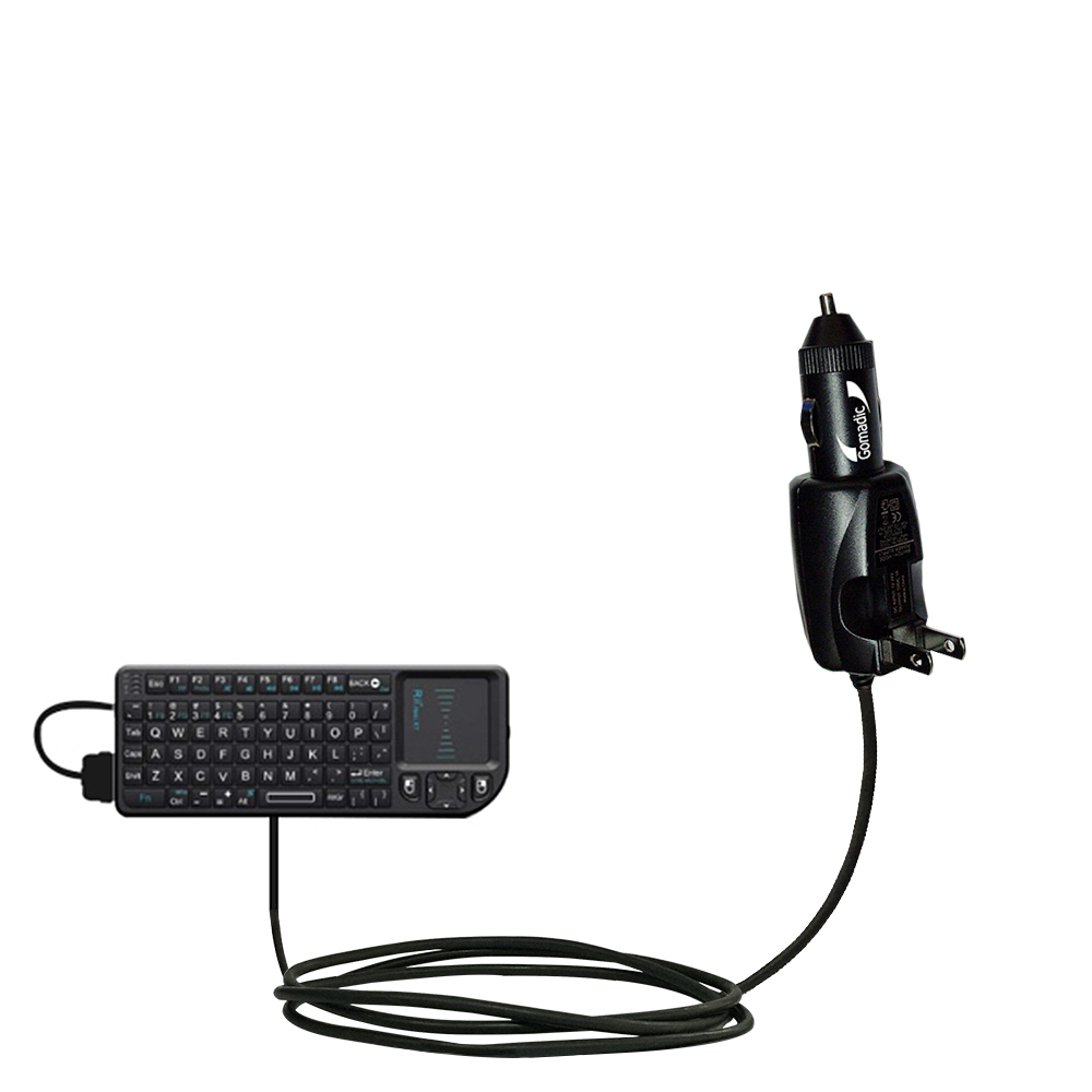 Car & Home 2 in 1 Charger compatible with the FAVI FE01-BL RT-MWK01 keyboard