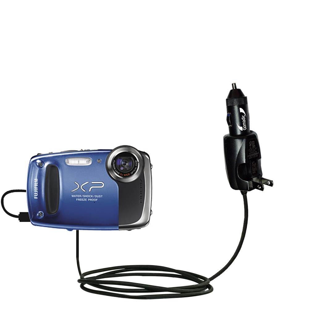 Car & Home 2 in 1 Charger compatible with the Fujifilm Finepix XP50