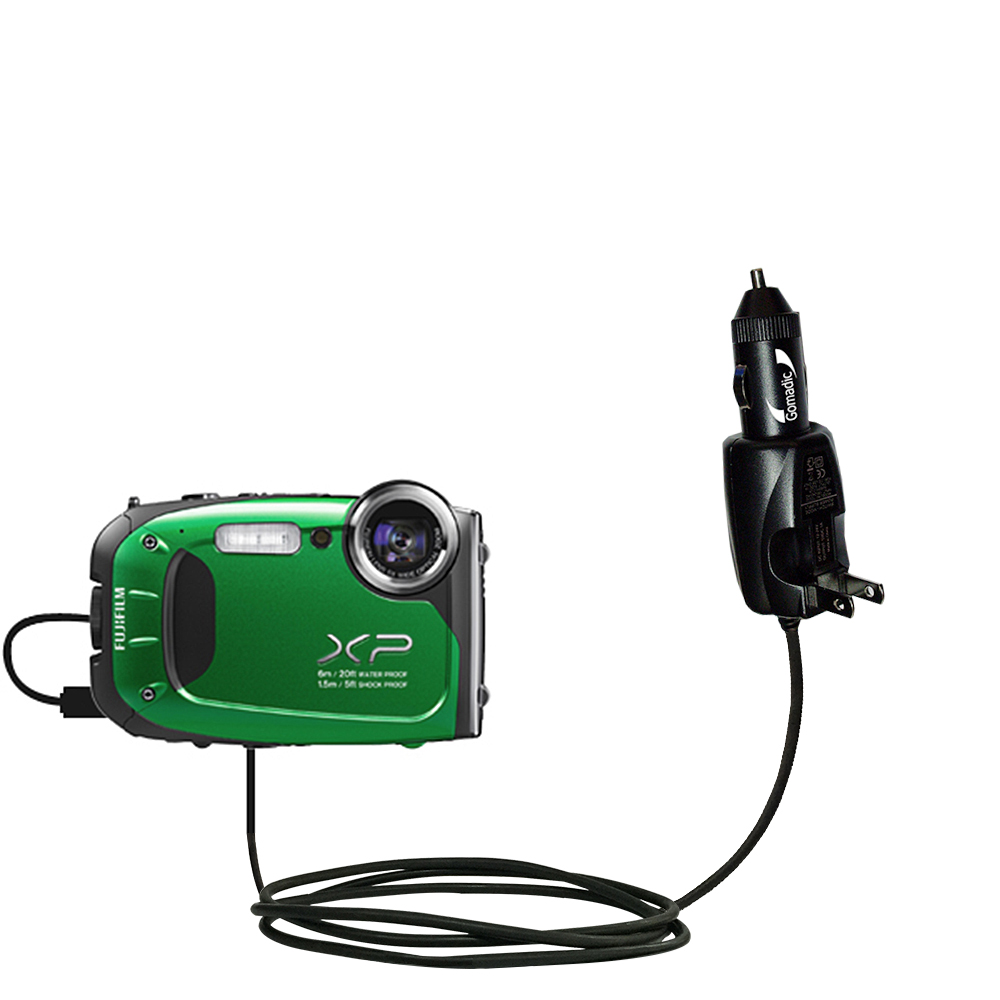 Car & Home 2 in 1 Charger compatible with the Fujifilm Finepix XP60