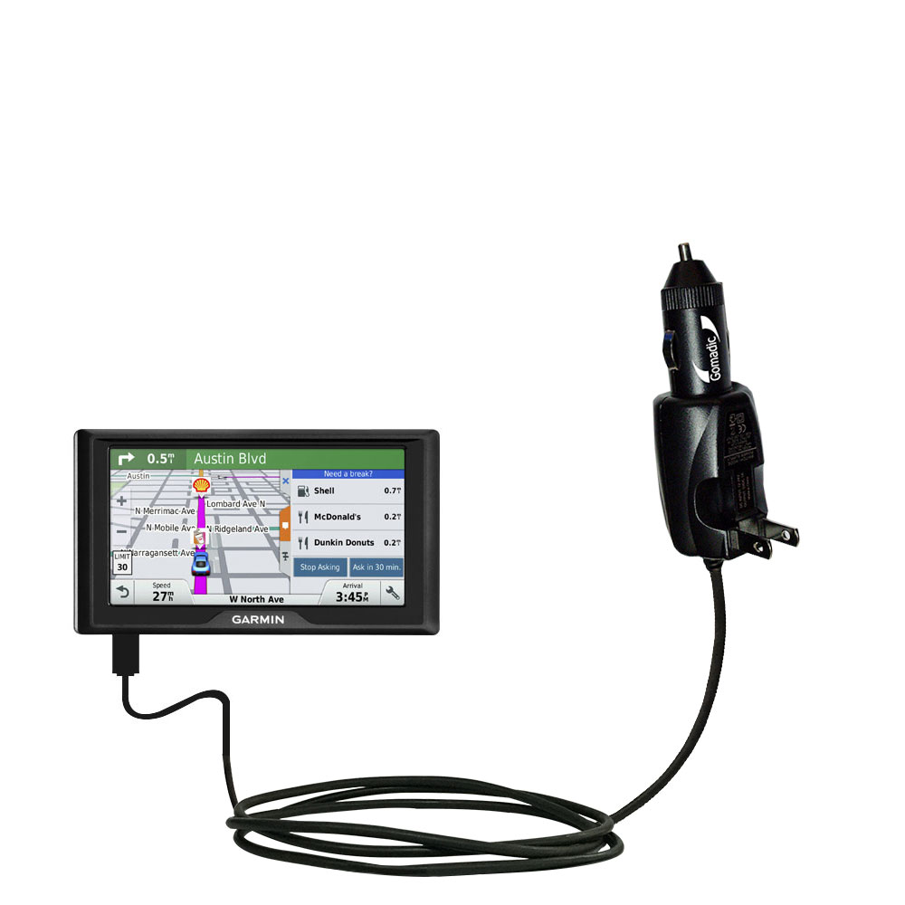 Car & Home 2 in 1 Charger compatible with the Garmin Drive 51 / 61