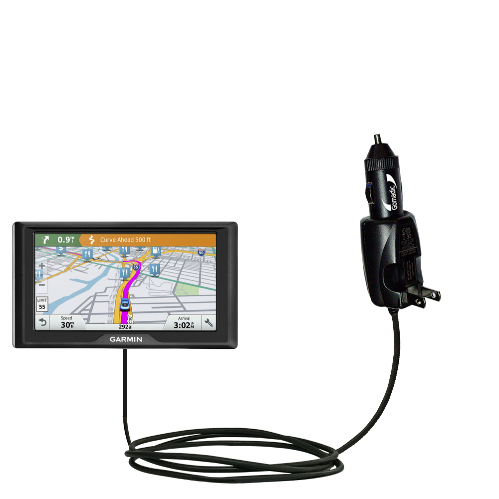 Car & Home 2 in 1 Charger compatible with the Garmin Drive 60LMT / 60LM