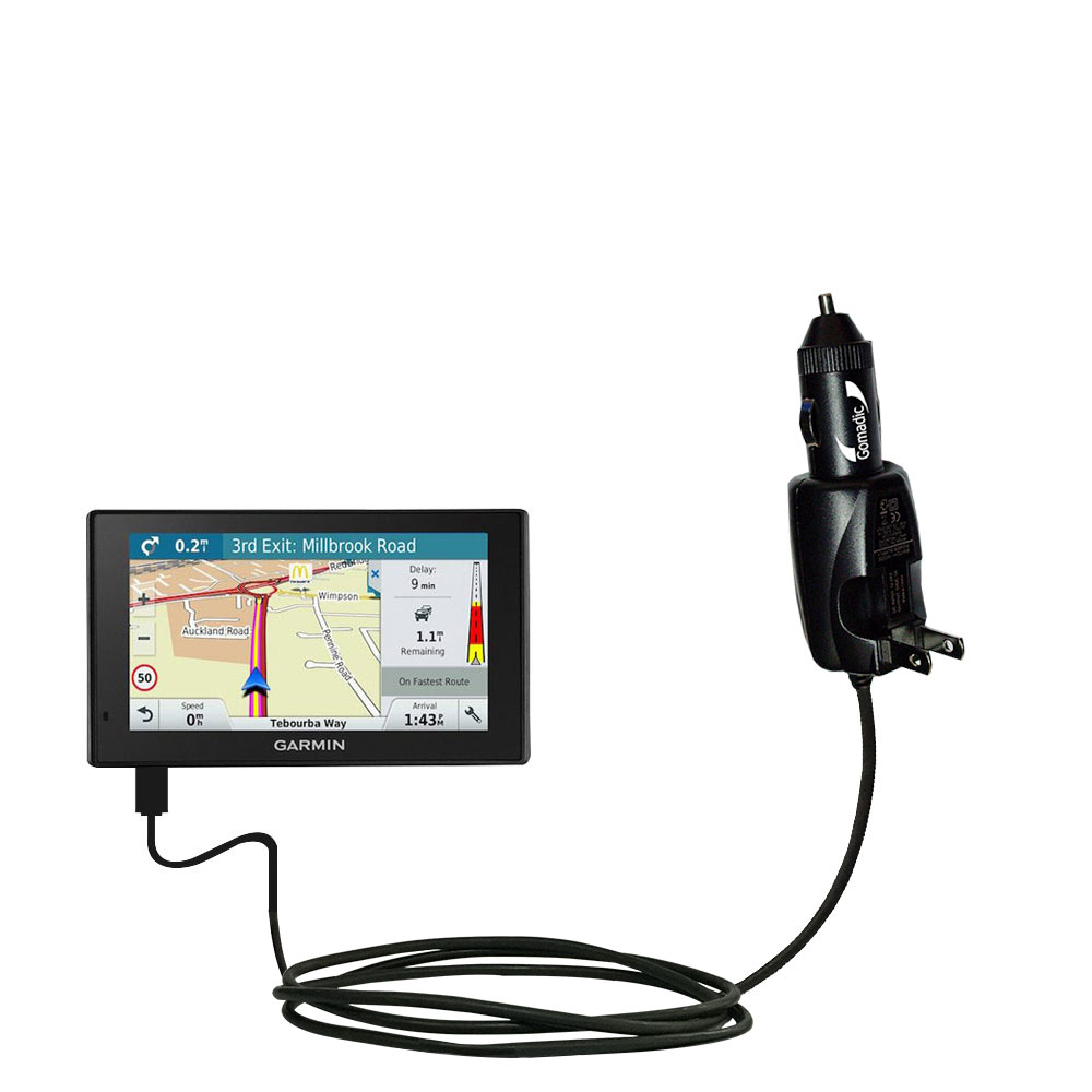 Car & Home 2 in 1 Charger compatible with the Garmin DriveAssist 51-LMT