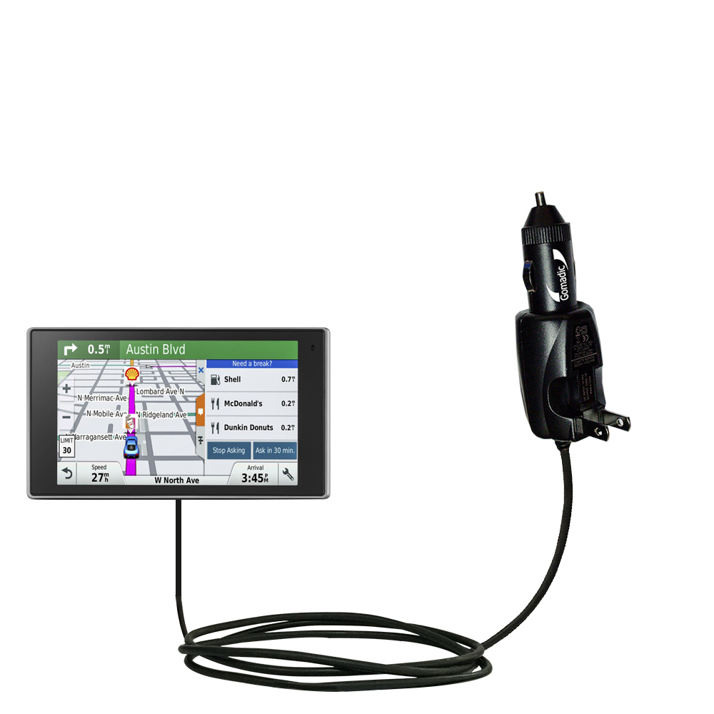 Car & Home 2 in 1 Charger compatible with the Garmin DriveLuxe 50LMTHD