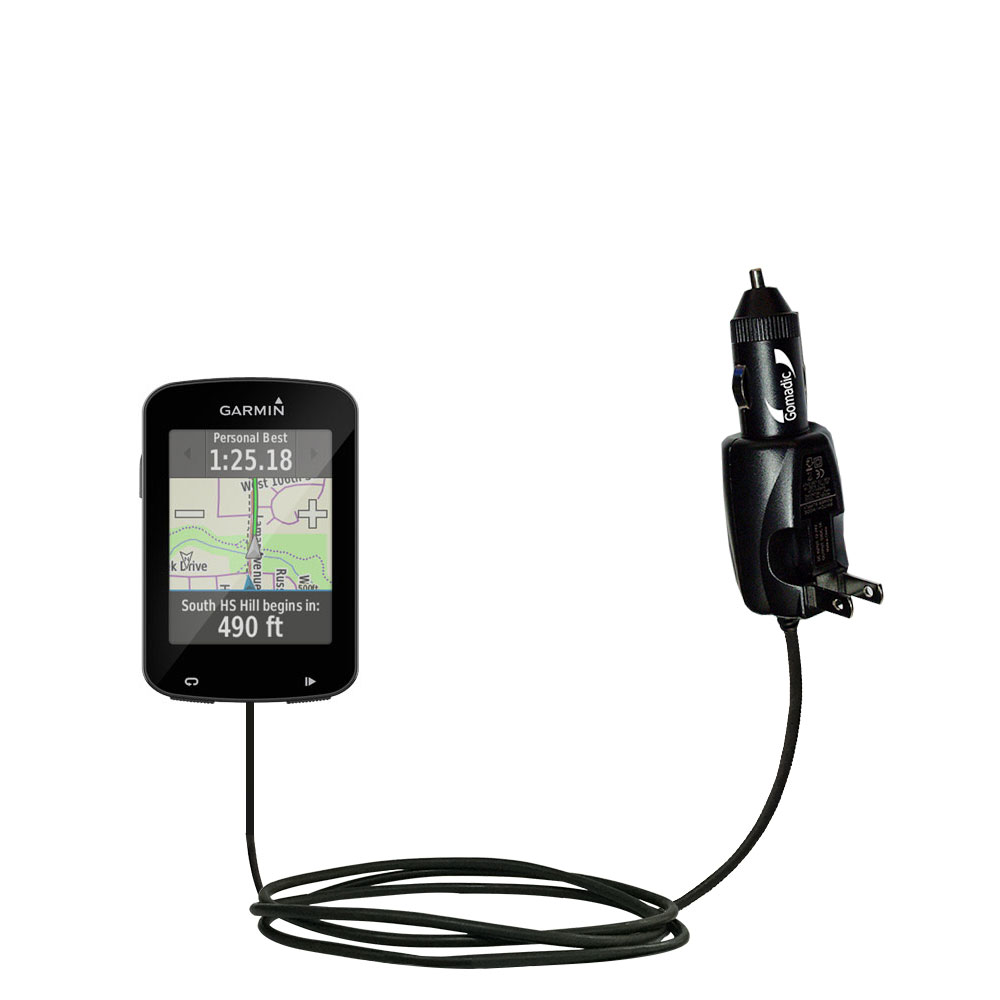 Car & Home 2 in 1 Charger compatible with the Garmin EDGE 820