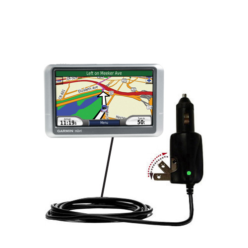 Car & Home 2 in 1 Charger compatible with the Garmin Nuvi 215W 215T