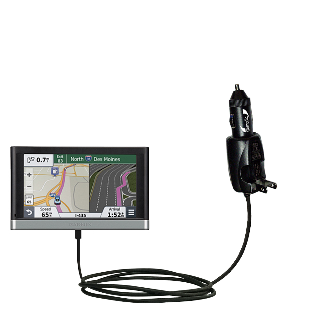 Car & Home 2 in 1 Charger compatible with the Garmin nuvi 3597 LMTHD