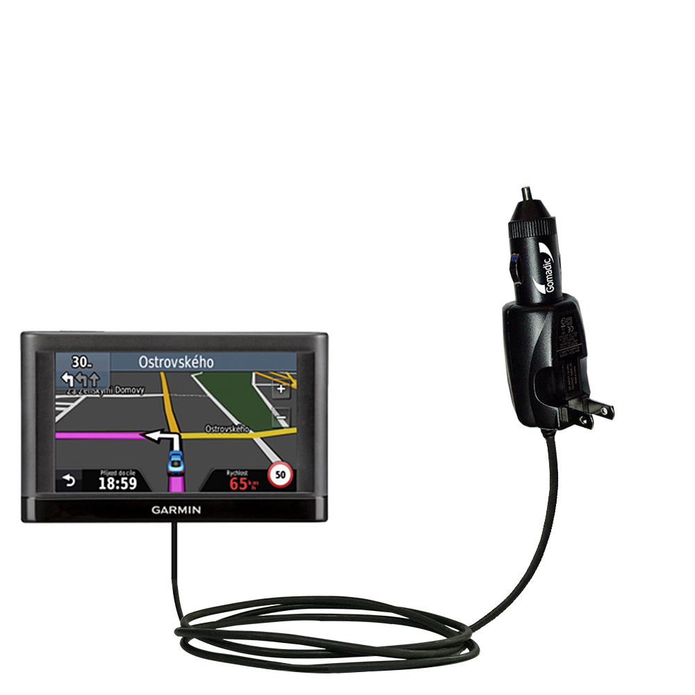 Car & Home 2 in 1 Charger compatible with the Garmin nuvi 42