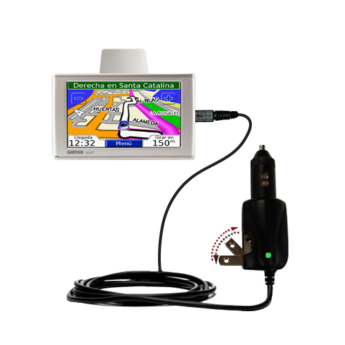 Car & Home 2 in 1 Charger compatible with the Garmin Nuvi 610