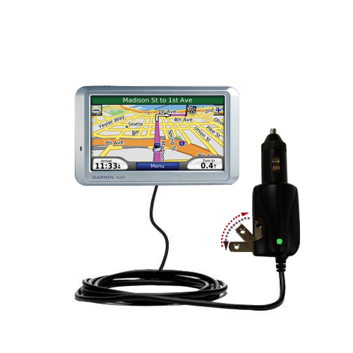 Car & Home 2 in 1 Charger compatible with the Garmin Nuvi 710