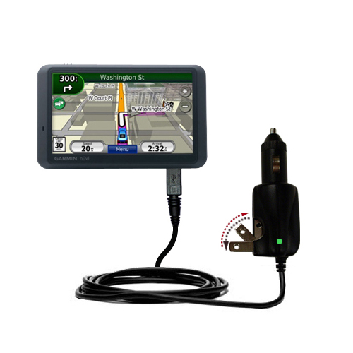 Car & Home 2 in 1 Charger compatible with the Garmin Nuvi 765T