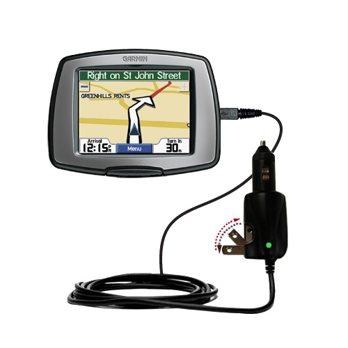 Car & Home 2 in 1 Charger compatible with the Garmin StreetPilot C340