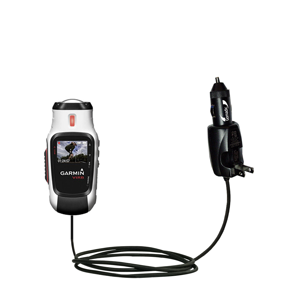 Car & Home 2 in 1 Charger compatible with the Garmin VIRB / VIRB Elite