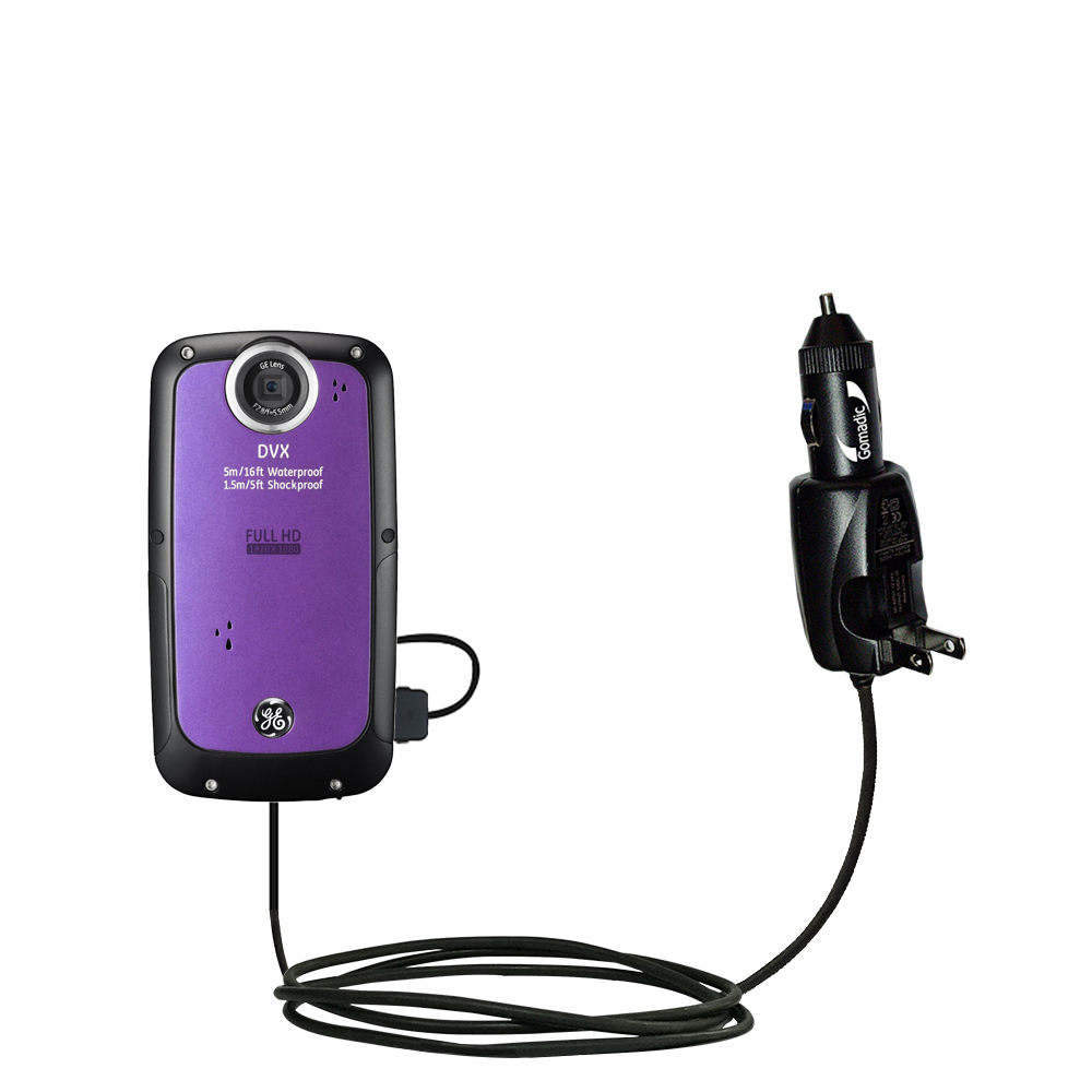 Car & Home 2 in 1 Charger compatible with the GE DV X