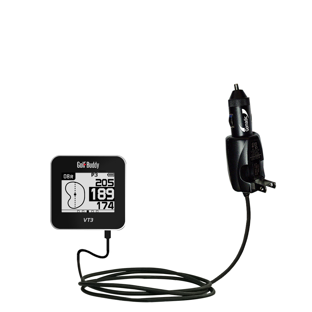 Car & Home 2 in 1 Charger compatible with the Golf Buddy VT3