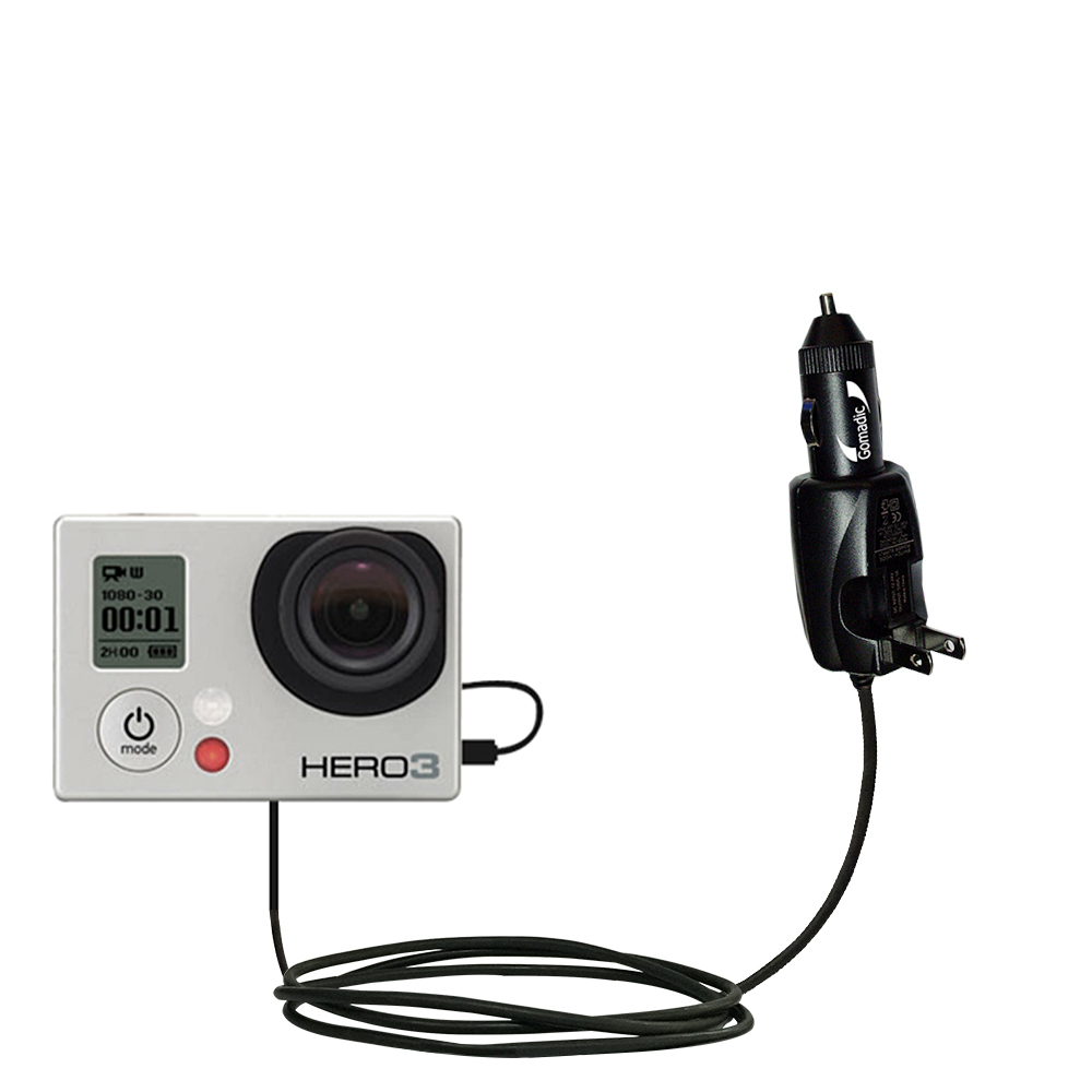 Car & Home 2 in 1 Charger compatible with the GoPro Hero3