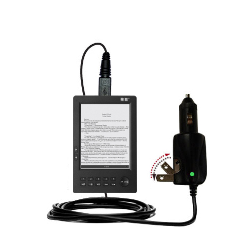 Car & Home 2 in 1 Charger compatible with the HanLin eBook eBook V2 V3 V5